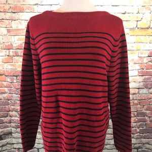 Lauren Ralph Lauren Sweaters - Ralph Lauren Red Navy Striped Sweater 1X Lauren Ralph Lauren Sweaters - Ralph Lauren Red Navy Striped Sweater 1X